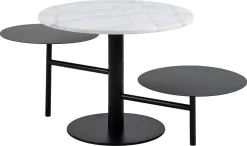 Salontafel Estelle Rond Marmer Wit Ø60cm - Giga Living