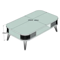 Salontafel Eylul Walnoot 105cm