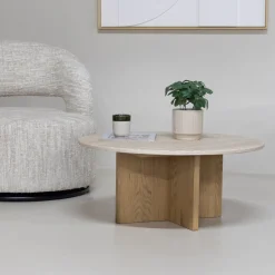 Salontafel Faria Marmer Rond 80cm - Giga Meubel