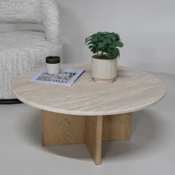 Salontafel Faria Marmer Rond 80cm - Giga Meubel