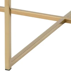 Salontafel Felien Glas Wit/Goud Ø80cm - Giga Living