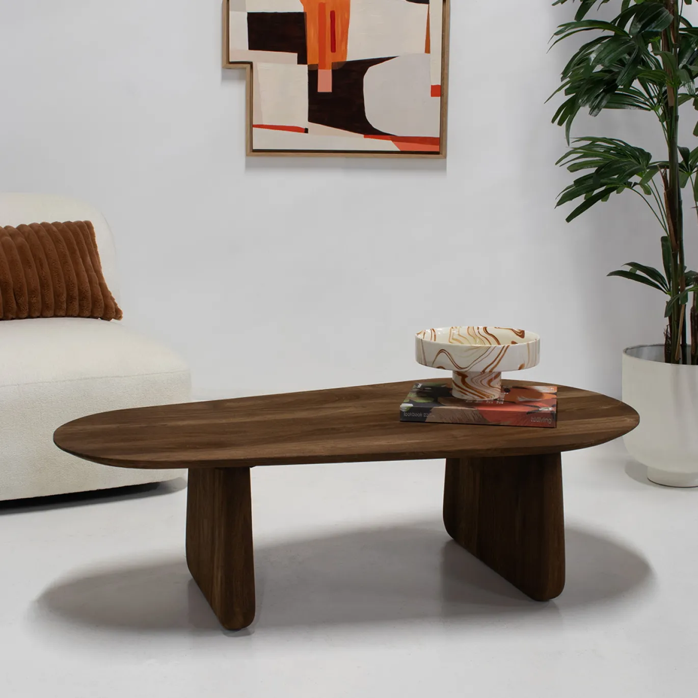 Salontafel Femke Walnoot 120cm - Giga Meubel