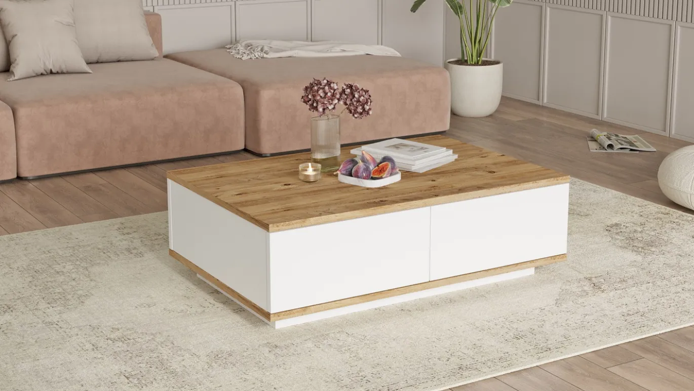 Salontafel Fethiye Naturel/Wit