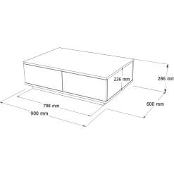 Salontafel Filizoren Antraciet/Naturel