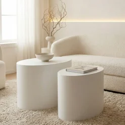 Salontafel Finn MDF Wit Set van 2 - Giga Living