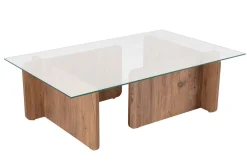 Salontafel Flavio Glas/Bruin 105cm