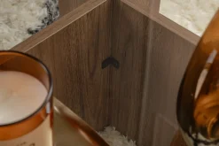 Salontafel Flavio Glas/Walnoot