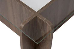 Salontafel Flavio Glas/Walnoot