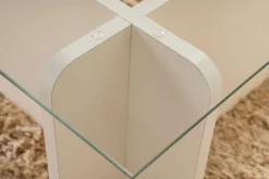 Salontafel Flavio Glas/Wit 105cm