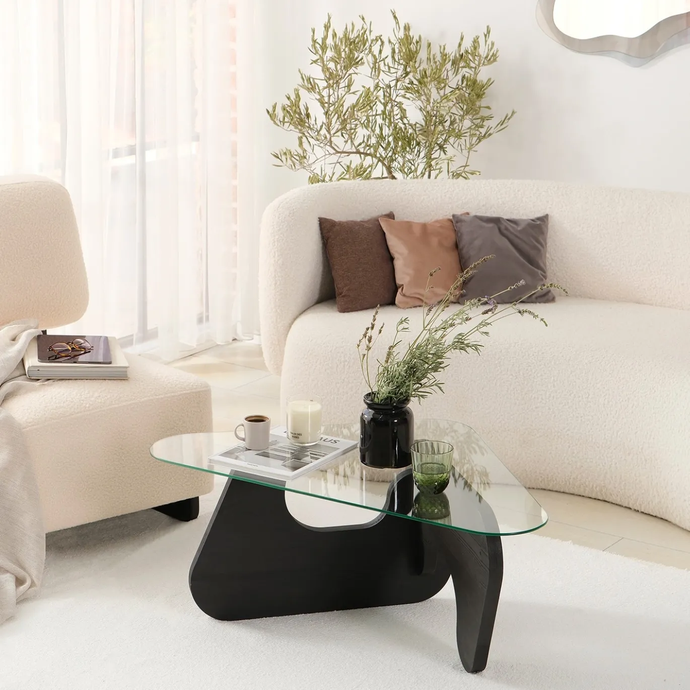 Salontafel Freya Glas/Antraciet