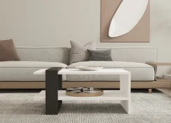 Salontafel Funda Wit/Antraciet 80cm