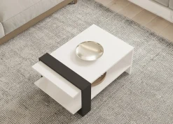 Salontafel Funda Wit/Antraciet 80cm