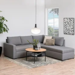 Salontafel Gerrit Paper Mat Wild Eiken Ø80x45cm - Giga Living