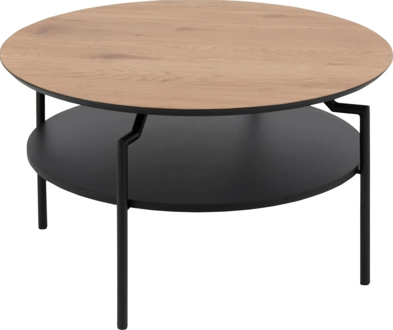 Salontafel Gerrit Paper Mat Wild Eiken Ø80x45cm - Giga Living