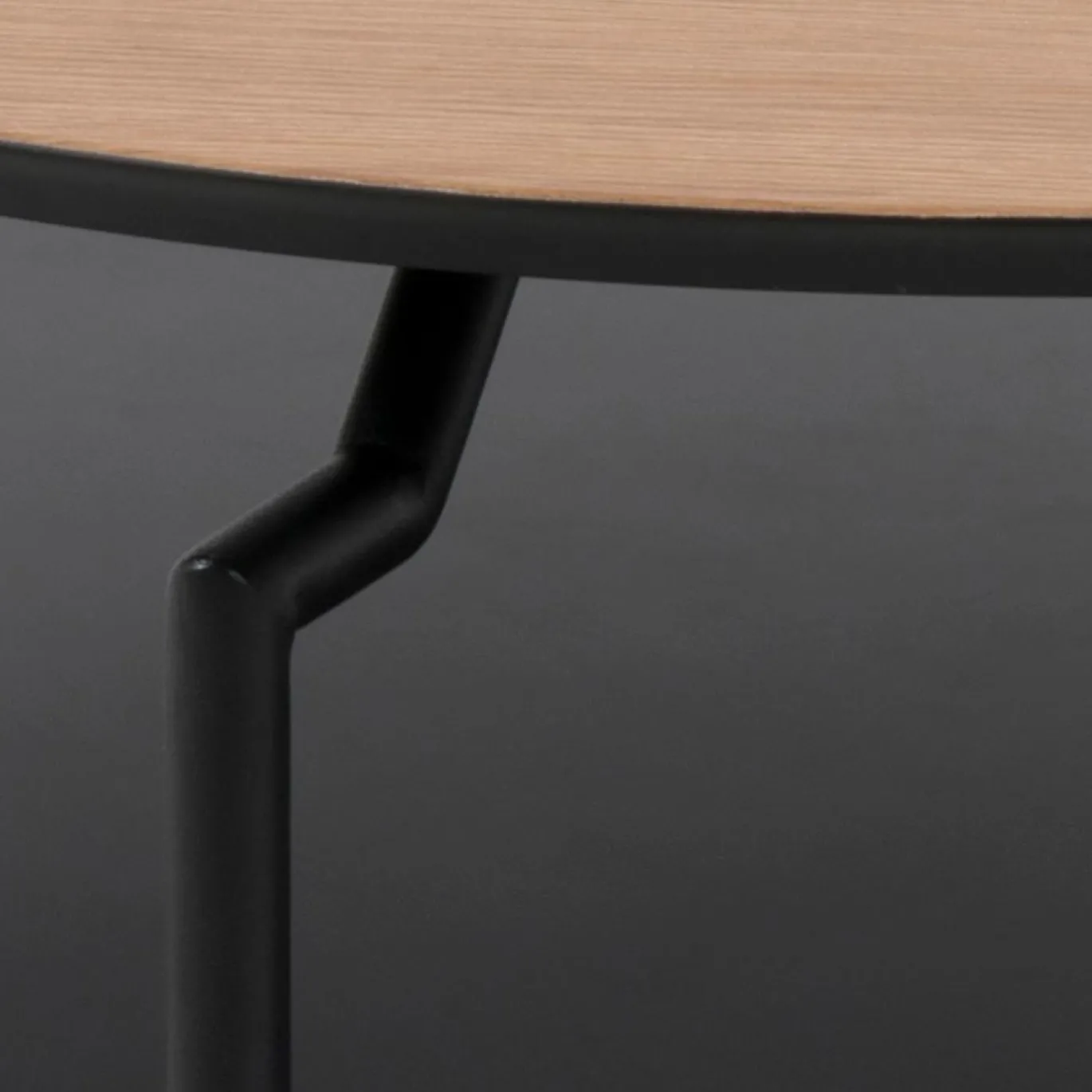 Salontafel Gerrit Paper Mat Wild Eiken Ø80x45cm - Giga Living