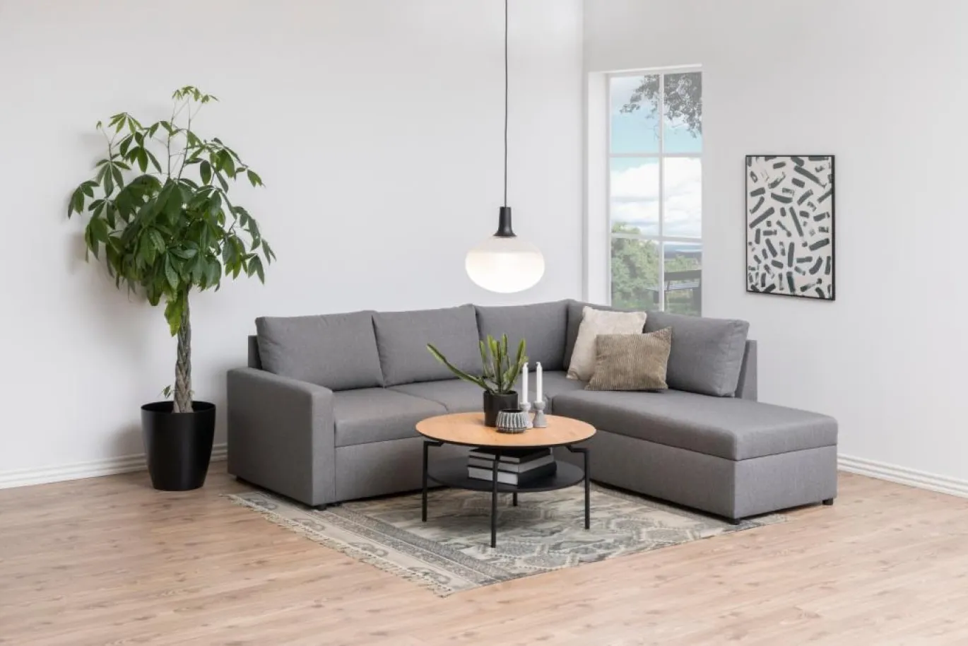 Salontafel Gerrit Paper Mat Wild Eiken Ø80x45cm - Giga Living