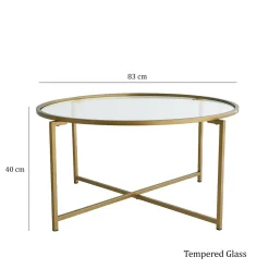 Salontafel Gold Sun Rond