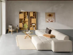 Salontafel Harrie Glas Naturel Ø82x40cm - Giga Living