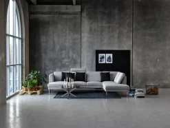 Salontafel Harrie Glas Zilver Ø82x40cm - Giga Living