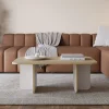 Salontafel Hillary 100cm Eiken Crème/eiken Edge - Giga Meubel