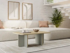 Salontafel Hillary 100cm Eiken Groen/eiken Edge - Giga Meubel