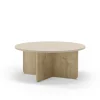 Salontafel Hillary Rond 80cm Crème Eiken - Giga Meubel