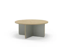 Salontafel Hillary Rond 80cm Eiken Groen/eiken - Giga Meubel