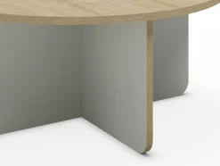 Salontafel Hillary Rond 80cm Eiken Groen/eiken - Giga Meubel