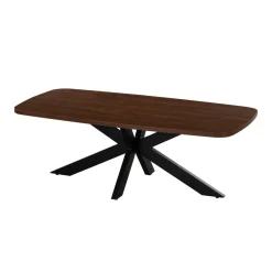 Salontafel Jaimy Walnoot Deens Ovaal 100cm - Giga Meubel