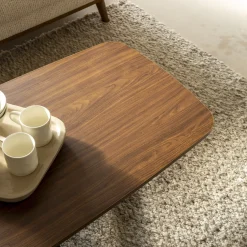 Salontafel Jaimy Walnoot Deens Ovaal 100cm - Giga Meubel