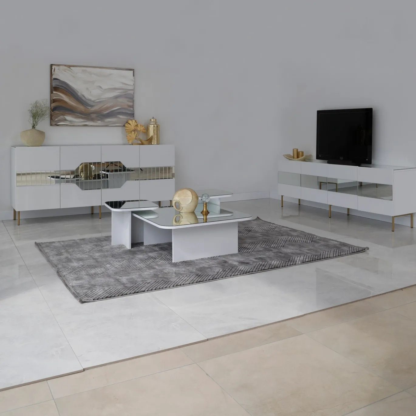 Salontafel Jazz Wit Set van 3