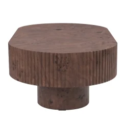 Salontafel Jelte Walnoot Ovaal 110cm - Giga Meubel