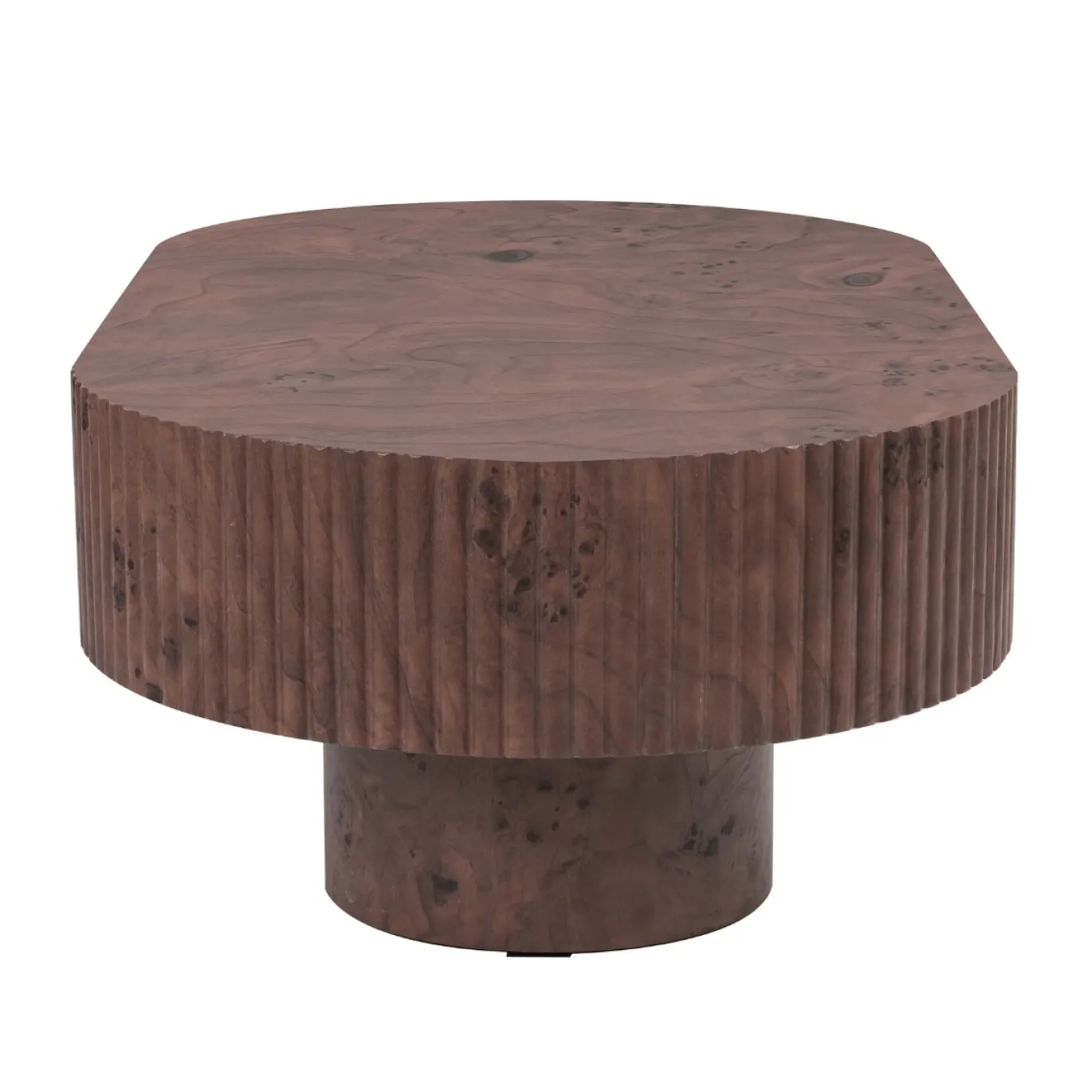 Salontafel Jelte Walnoot Ovaal 110cm - Giga Meubel