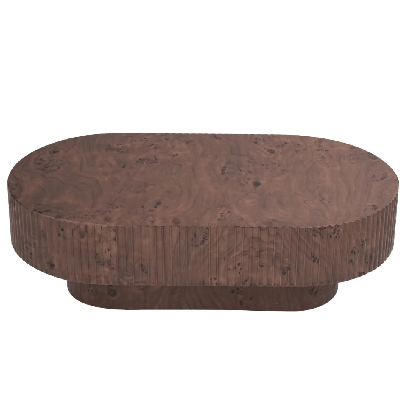 Salontafel Jelte Walnoot Ovaal 110cm - Giga Meubel