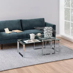 Salontafel Jordis Glas Clear 115cm - Giga Living