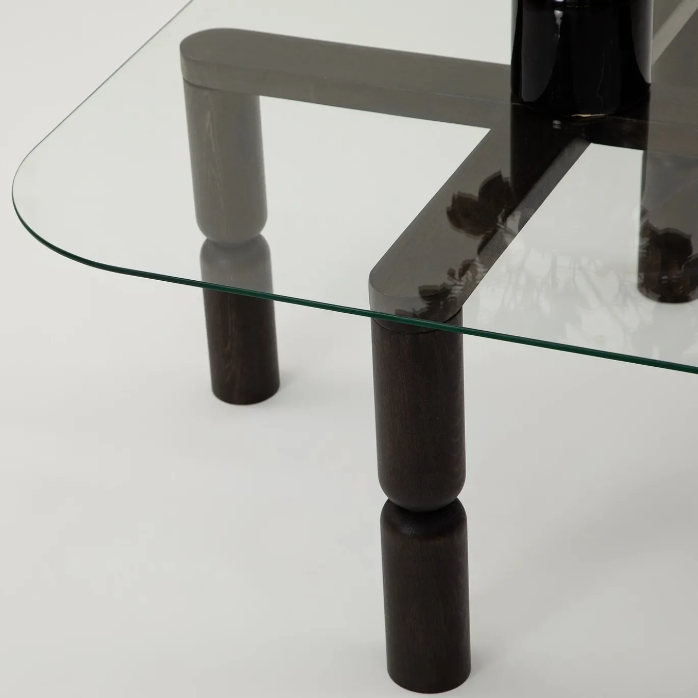 Salontafel Kei Glas/Antraciet 80cm