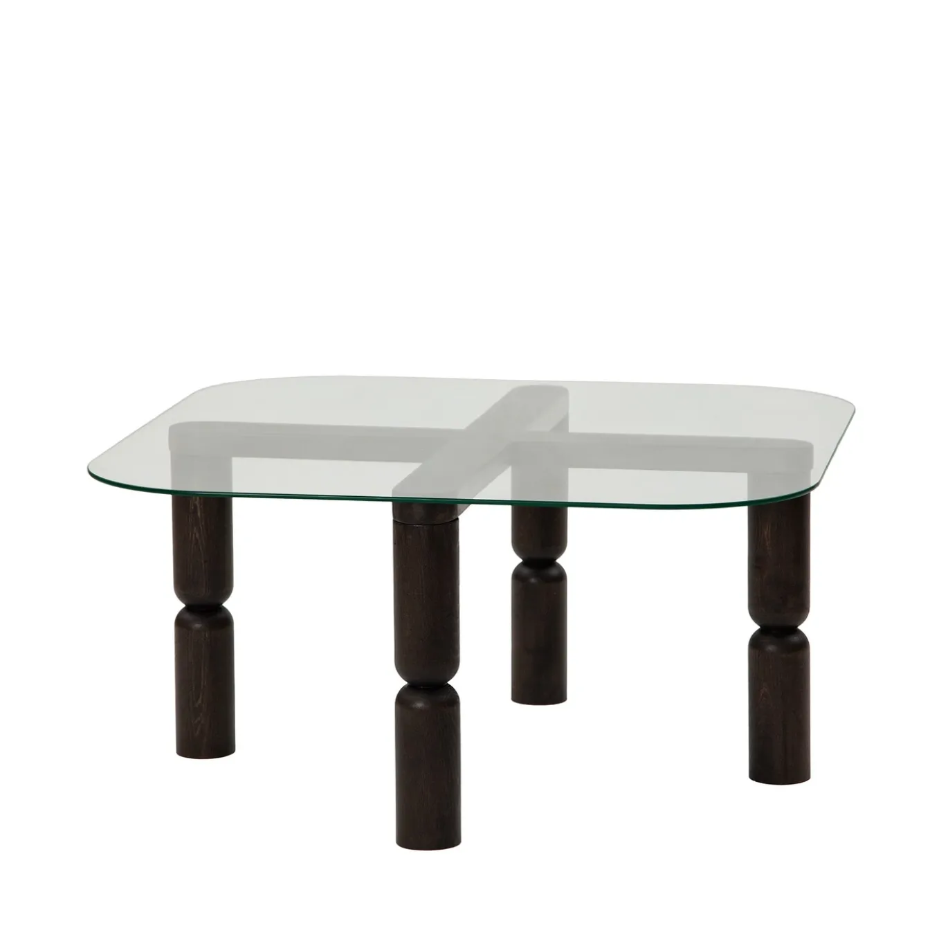 Salontafel Kei Glas/Antraciet 80cm
