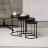Salontafel Kila Zwart Rond Set Van 3 - Giga Meubel