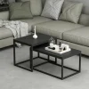 Salontafel Leka Zwart Set van 2