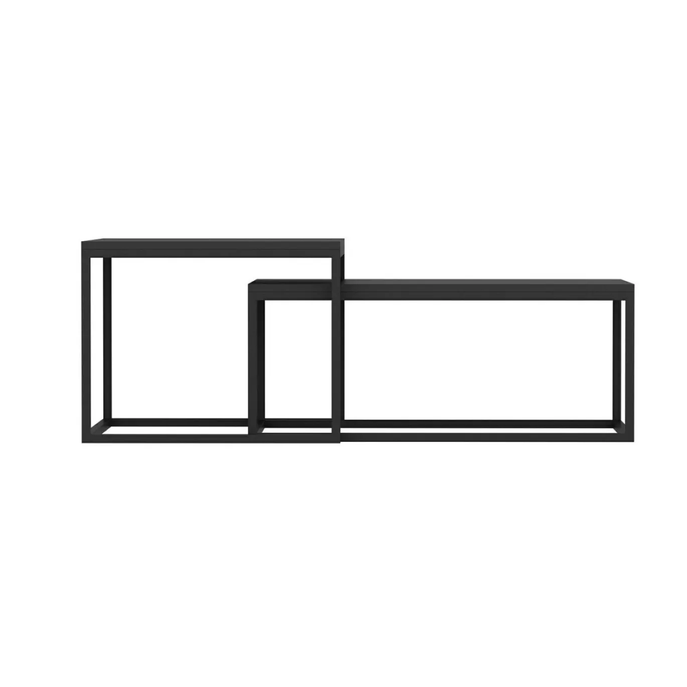 Salontafel Leka Zwart Set van 2