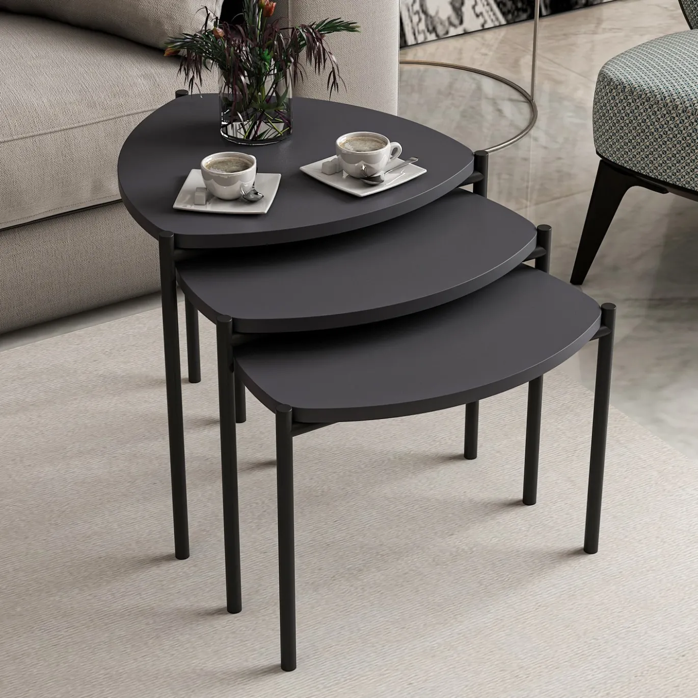 Salontafel Lenny Antraciet