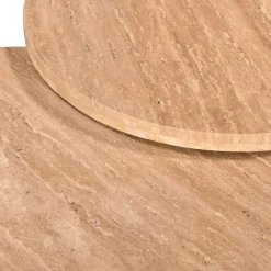 Salontafel Leno Travertin Naturel Set van 2 - Giga Meubel