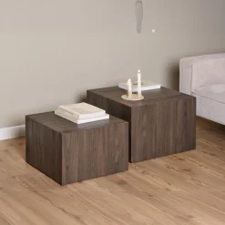 Salontafel Lima Bruin 58x58x40cm MDF - Giga Living