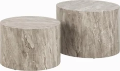 Salontafel Lima Grijs Ø58x40cm MDF - Giga Living