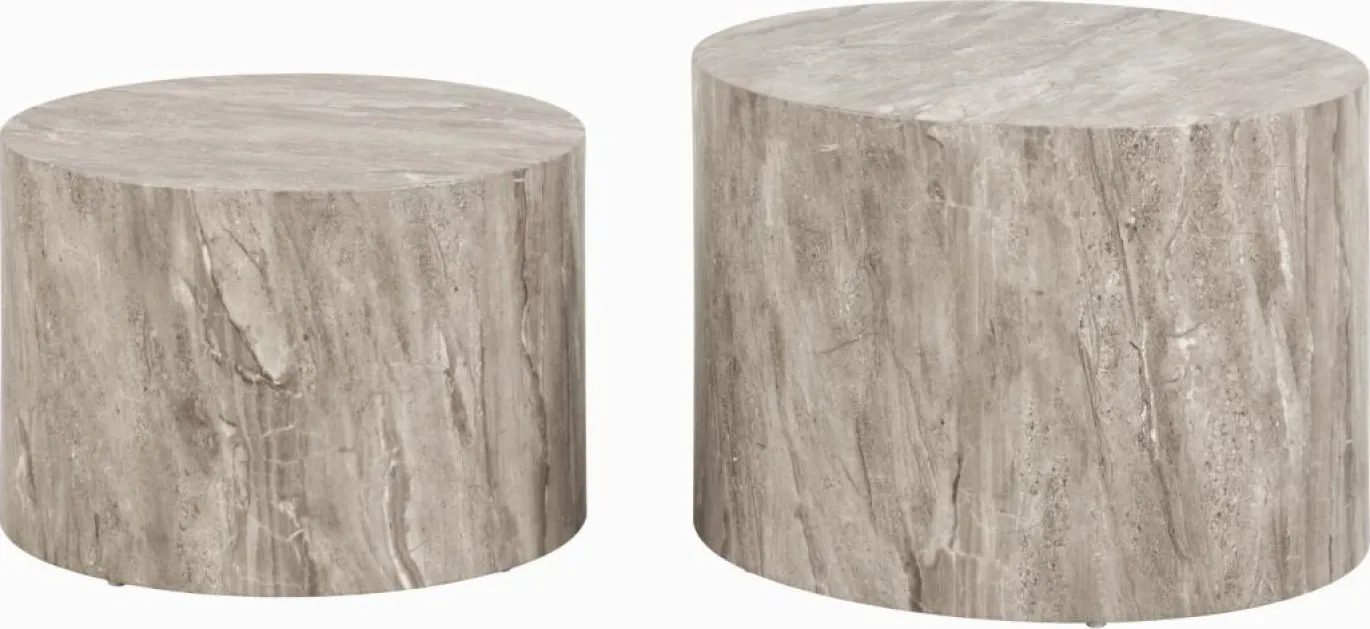 Salontafel Lima Grijs Ø58x40cm MDF - Giga Living