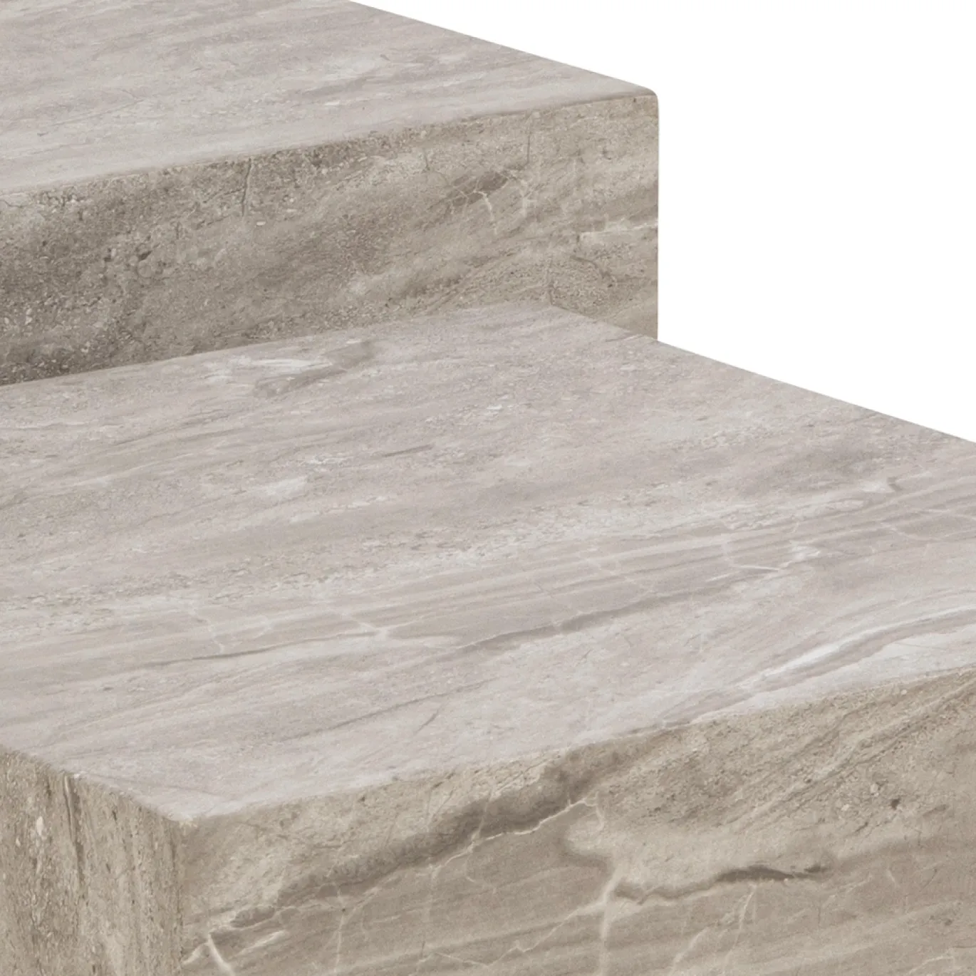 Salontafel Lima MDF Grijs Marmerlook Set van 2 - Giga Living