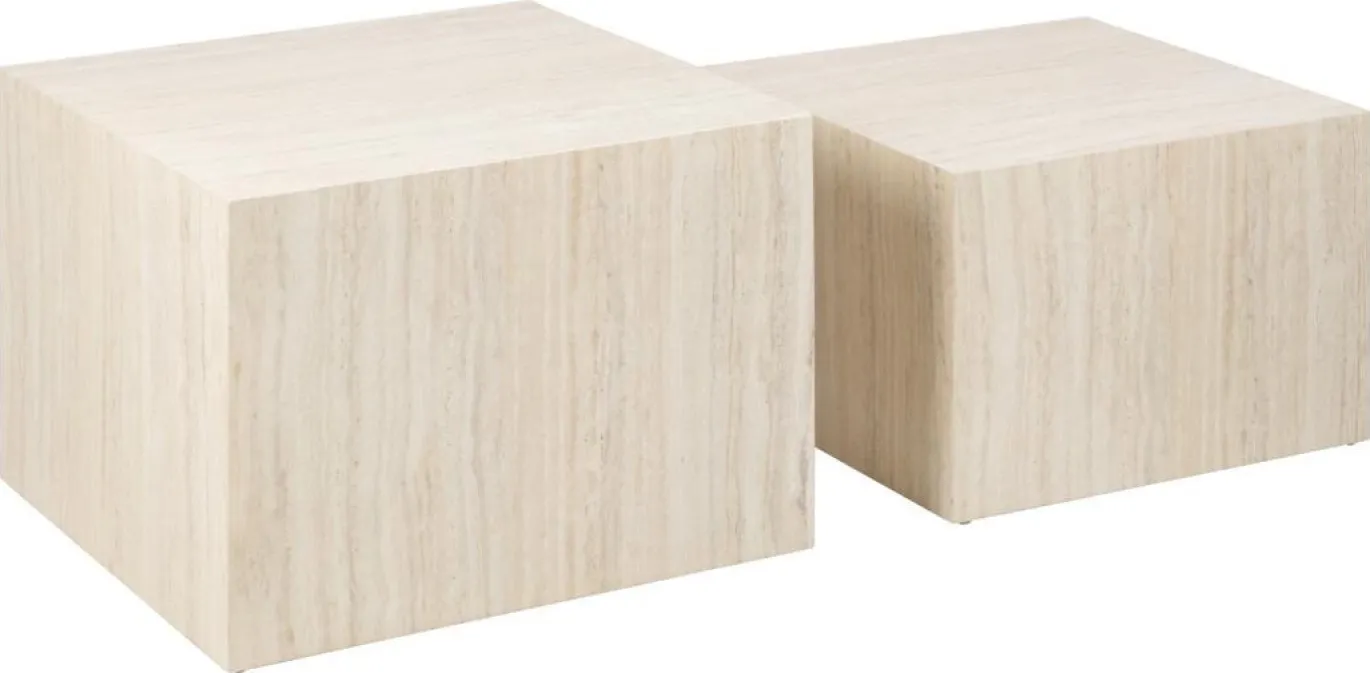 Salontafel Lima Set van 2 Beige MDF - Giga Living