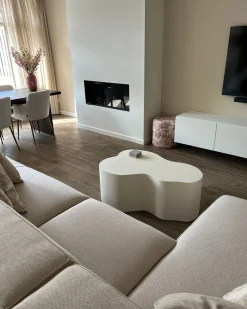 Salontafel Lina Organisch Wit 100cm - Giga Meubel