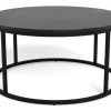 Salontafel Lior Marmer Zwart Ø80cm - Giga Living