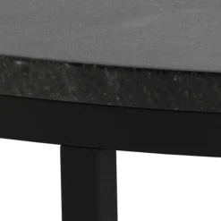 Salontafel Lior Marmer Zwart Ø80cm - Giga Living
